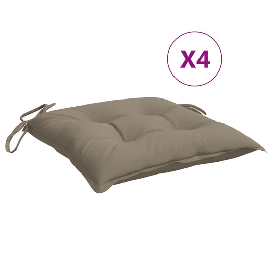 Vidaxl stoelkussens 4 st 50x50x7 cm oxford stof taupe