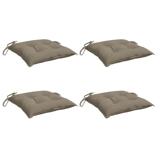 Vidaxl stoelkussens 4 st 50x50x7 cm oxford stof taupe