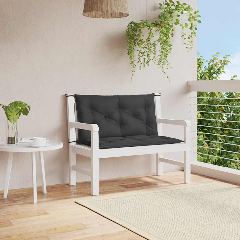 Load image into Gallery viewer, Vidaxl tuinbankkussen 100x(50+50)x7 cm oxford stof zwart
