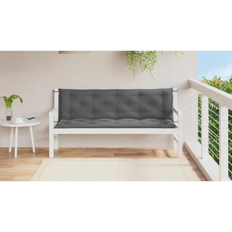 Load image into Gallery viewer, Vidaxl tuinbankkussen 150x(50+50)x7 cm oxford stof antracietkleurig
