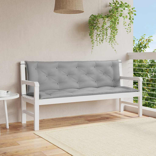 Vidaxl tuinbankkussen 150x(50+50)x7 cm oxford stof grijs