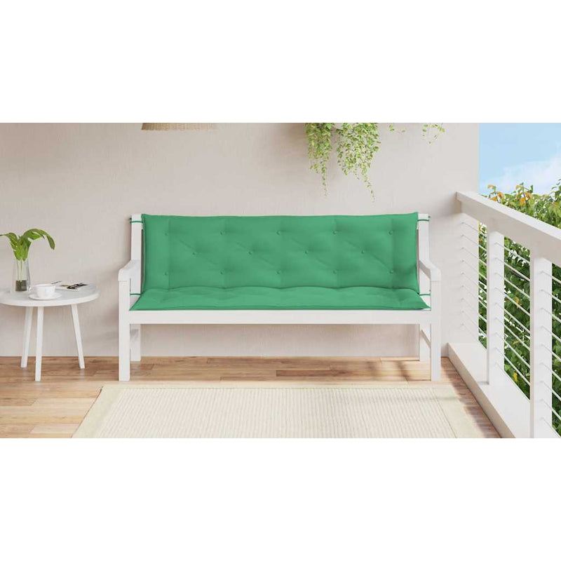 Cargue la imagen en el visor de la galería, Vidaxl tuinbankkussen 150x(50+50)x7 cm oxford stof groen
