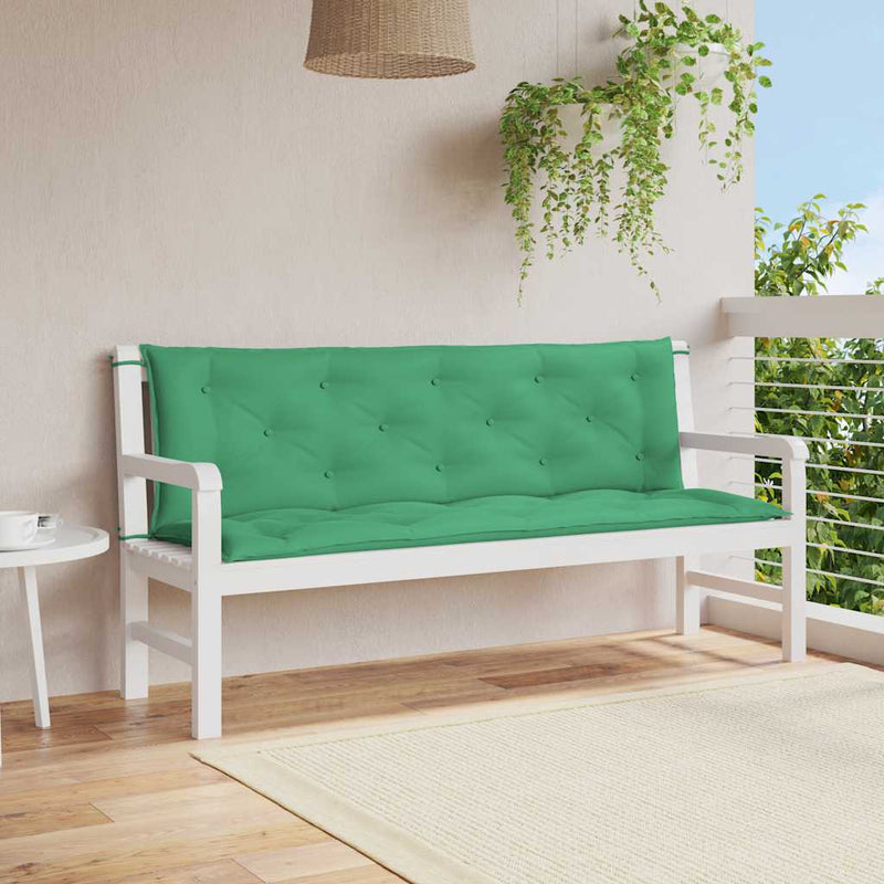 Cargue la imagen en el visor de la galería, Vidaxl tuinbankkussen 150x(50+50)x7 cm oxford stof groen
