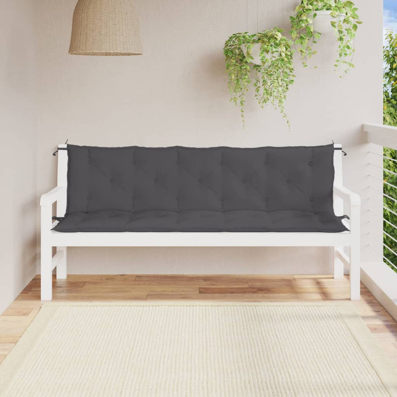Load image into Gallery viewer, Vidaxl tuinbankkussen 180x(50+50)x7 cm oxford stof antracietkleurig
