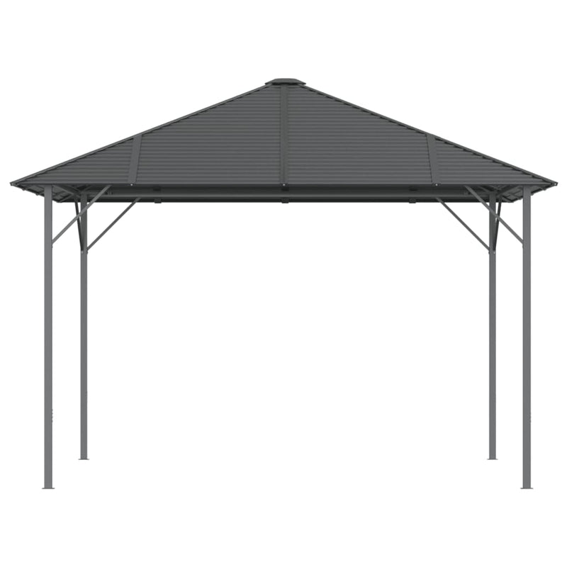 Load image into Gallery viewer, VidaXL Prieel met dak 3x3 m antracietkleurig
