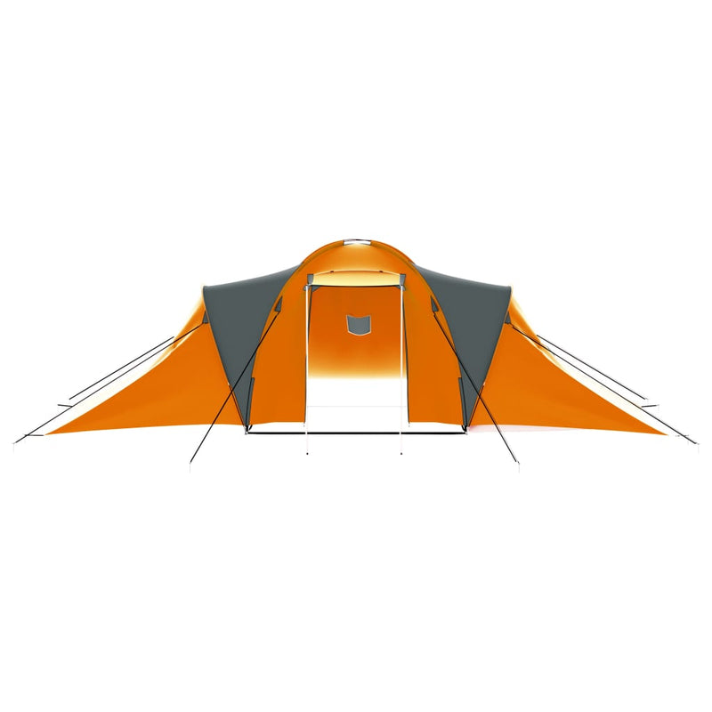 Load image into Gallery viewer, VidaXL Tent 9-persoons stof grijs en oranje
