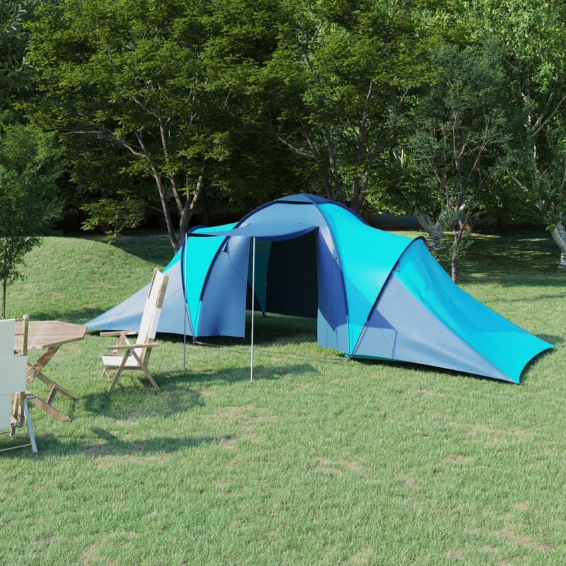 Load image into Gallery viewer, Vidaxl tent 6-persoons blauw en lichtblauw
