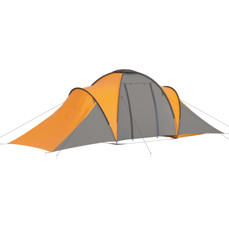 Load image into Gallery viewer, Vidaxl tent 6-persoons grijs en oranje
