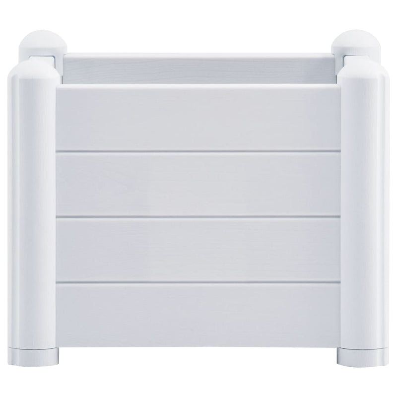 Load image into Gallery viewer, Vidaxl plantenbak verhoogd 43x43x35 cm pp wit
