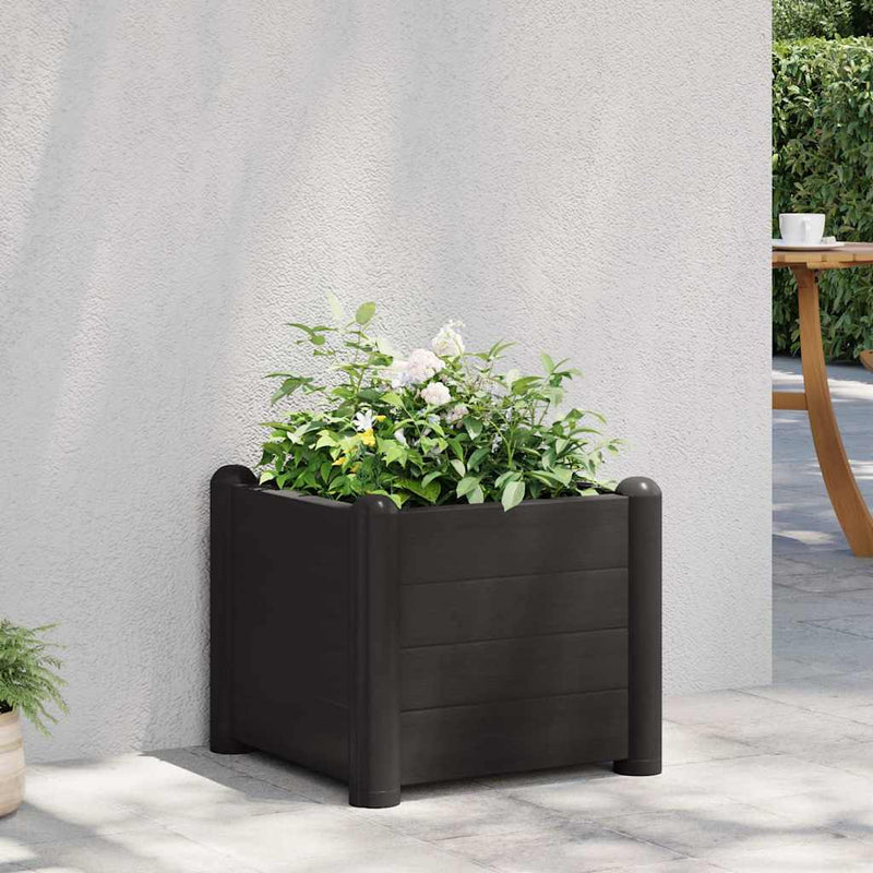Afbeelding laden in galerijviewer, Vidaxl plantenbak verhoogd 43x43x35 cm pp antraciet

