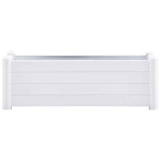Vidaxl plantenbak verhoogd 100x43x35 cm pp wit