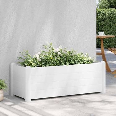 Vidaxl plantenbak verhoogd 100x43x35 cm pp wit