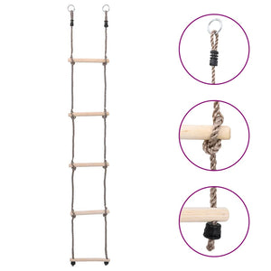 Vidaxl ladder met 5 sporten 210 cm massief grenenhout