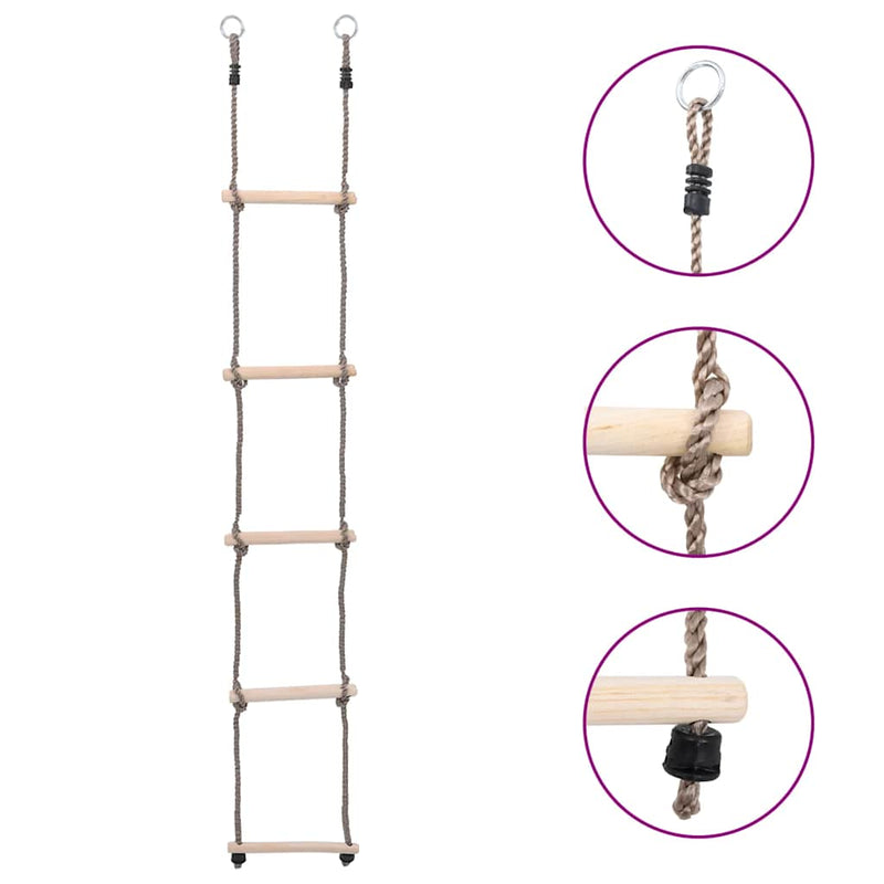 Load image into Gallery viewer, Vidaxl ladder met 5 sporten 210 cm massief grenenhout
