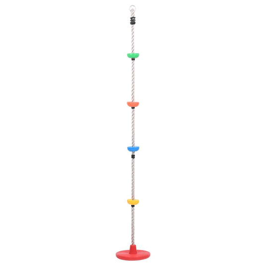 Vidaxl schommelklimtouw met plateaus en schijf 200 cm