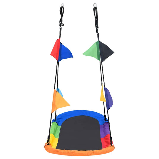 VidaXL Nestschommel met vlaggetjes 165x70 cm