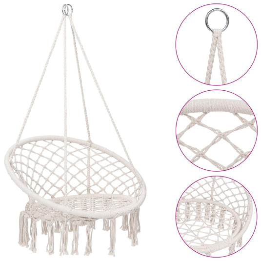 VidaXL Hangstoel 80 cm beige