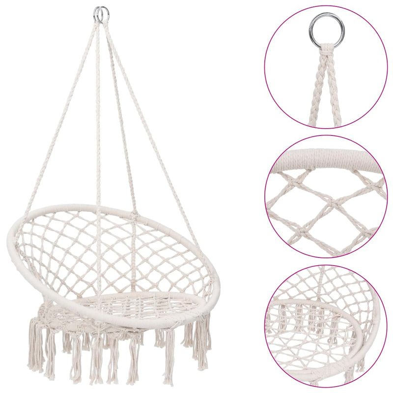 Load image into Gallery viewer, VidaXL Hangstoel 80 cm beige
