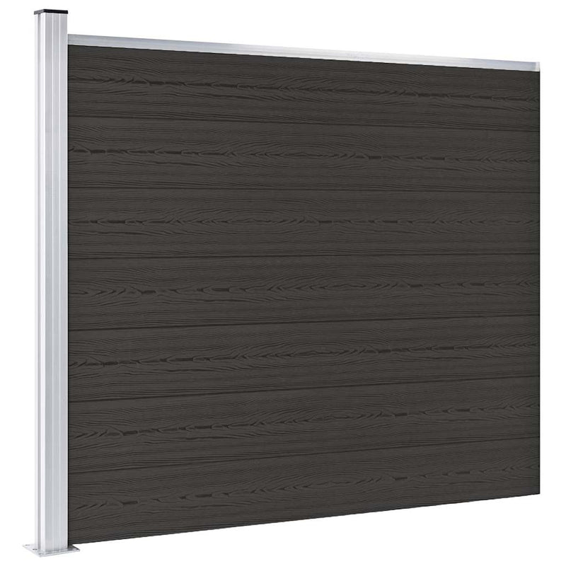 Afbeelding laden in galerijviewer, Vidaxl schuttingpaneel 175x146 cm hkc zwart
