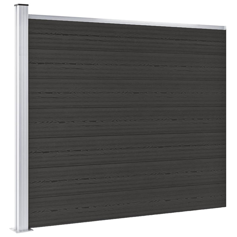 Load image into Gallery viewer, VidaXL Schuttingpaneel 175x146 cm HKC zwart
