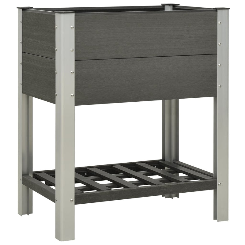 Load image into Gallery viewer, Vidaxl plantenbak verhoogd met schap 75x50x90 cm hkc grijs
