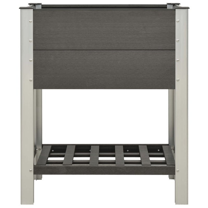 Load image into Gallery viewer, Vidaxl plantenbak verhoogd met schap 75x50x90 cm hkc grijs
