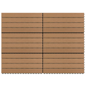 Vidaxl terrastegels 6 st 60x30 cm 1,08 m² hkc bruin