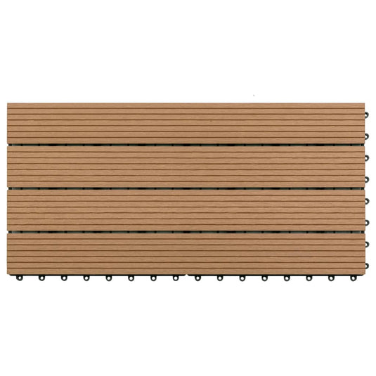 Vidaxl terrastegels 6 st 60x30 cm 1,08 m² hkc bruin