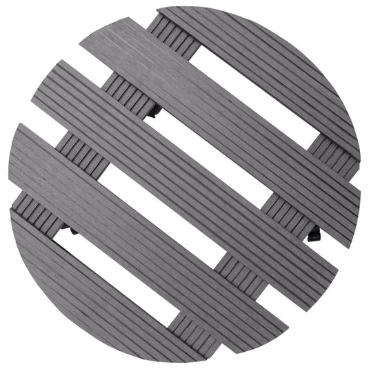 VidaXL Plantentrolleys 2 st Ø30x7,5 cm HKC grijs