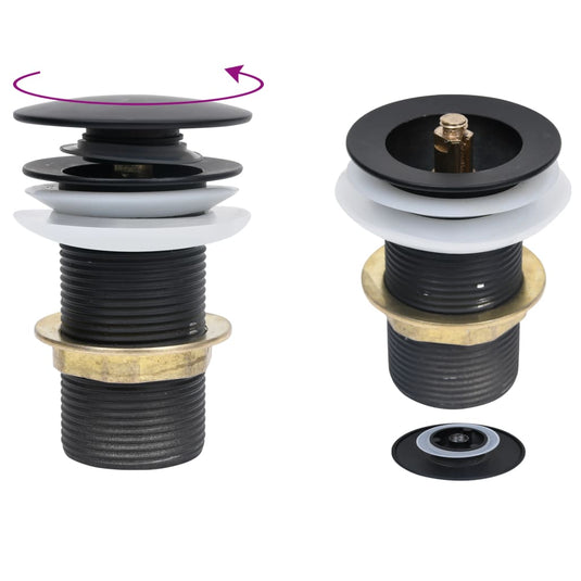 Vidaxl afvoer pop-up zonder overloop 6,4x6,4x9,1 cm zwart