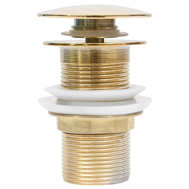 Vidaxl afvoer pop-up zonder overloop 6,4x6,4x9,1 cm goudkleurig