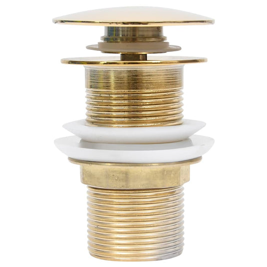 Vidaxl afvoer pop-up zonder overloop 6,4x6,4x9,1 cm goudkleurig