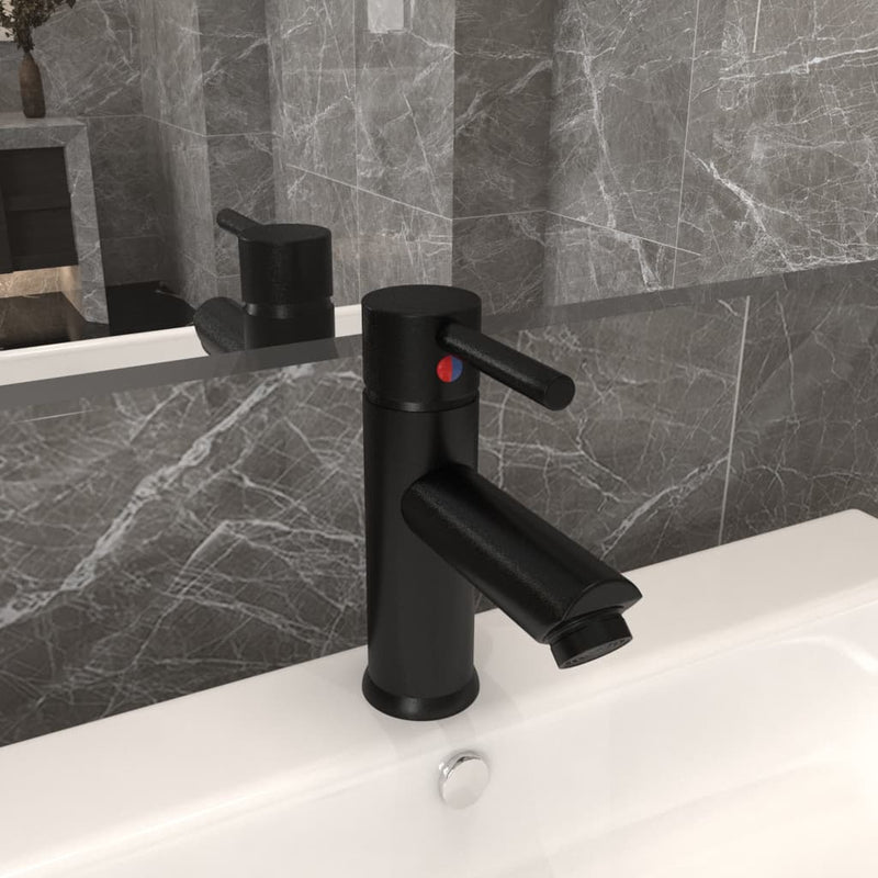 Load image into Gallery viewer, Vidaxl wastafelkraan 130x176 mm zwart

