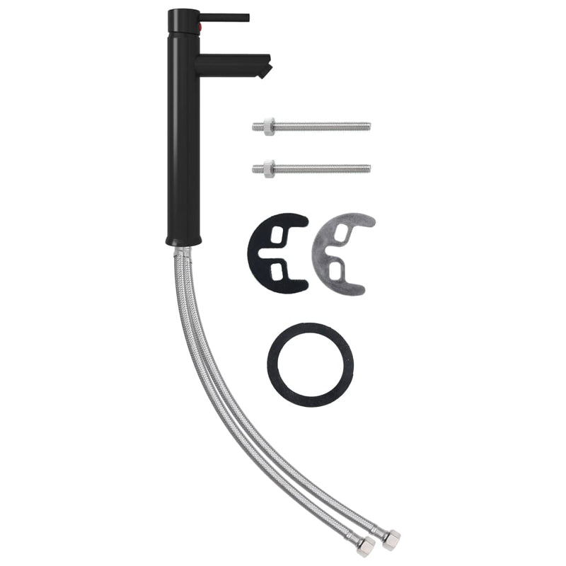 Load image into Gallery viewer, Vidaxl badkamermengkraan 12x30 cm zwart
