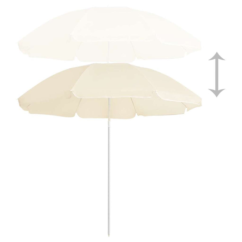Load image into Gallery viewer, Vidaxl parasol met stalen paal 180 cm zandkleurig
