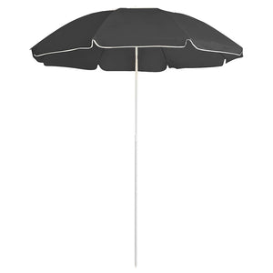 Vidaxl parasol met stalen paal 180 cm antracietkleurig