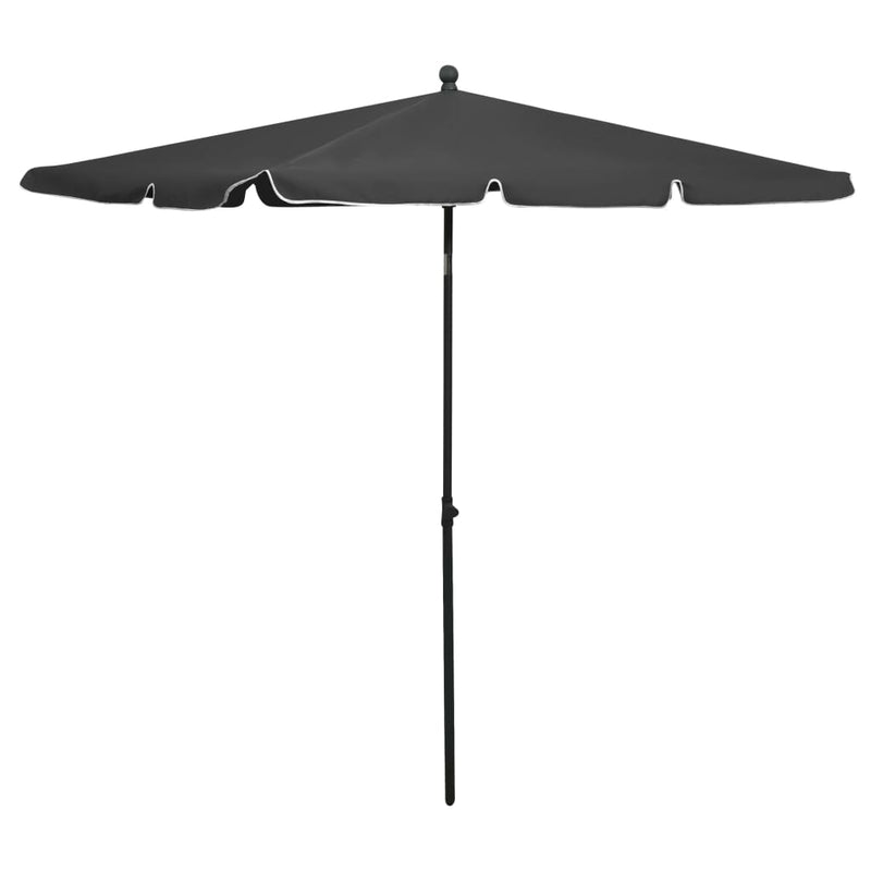 Chargez l'image dans la visionneuse de la galerie, Vidaxl parasol met paal 210x140 cm antracietkleurig

