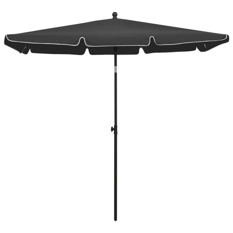 Chargez l'image dans la visionneuse de la galerie, Vidaxl parasol met paal 210x140 cm antracietkleurig
