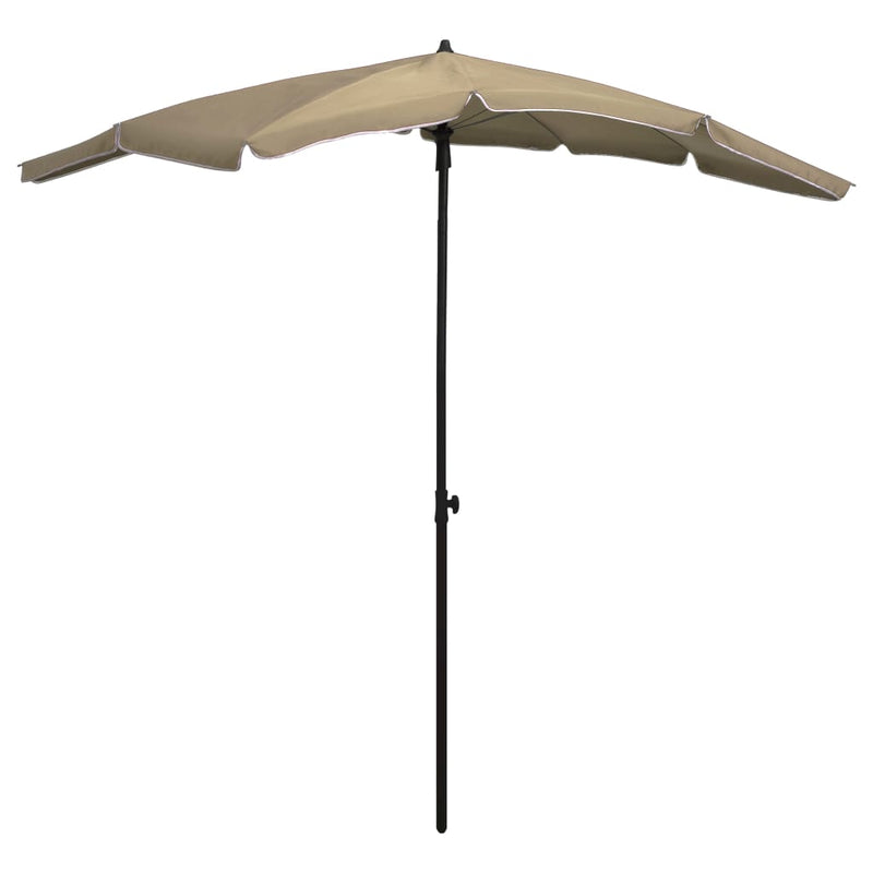 Load image into Gallery viewer, Vidaxl parasol met paal 200x130 cm taupe
