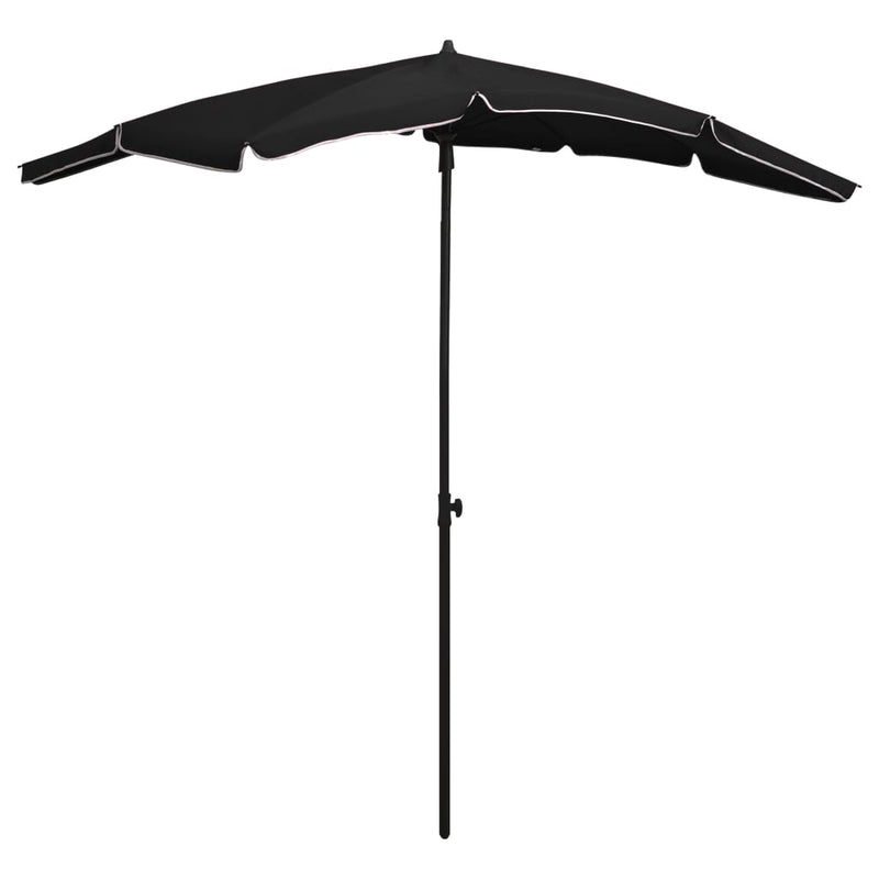 Load image into Gallery viewer, Vidaxl parasol met paal 200x130 cm zwart
