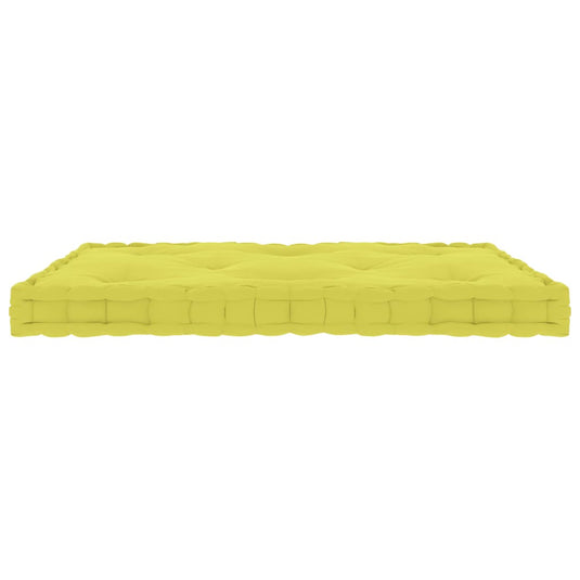 VidaXL Palletvloerkussen 73x40x7 cm katoen appeltjesgroen