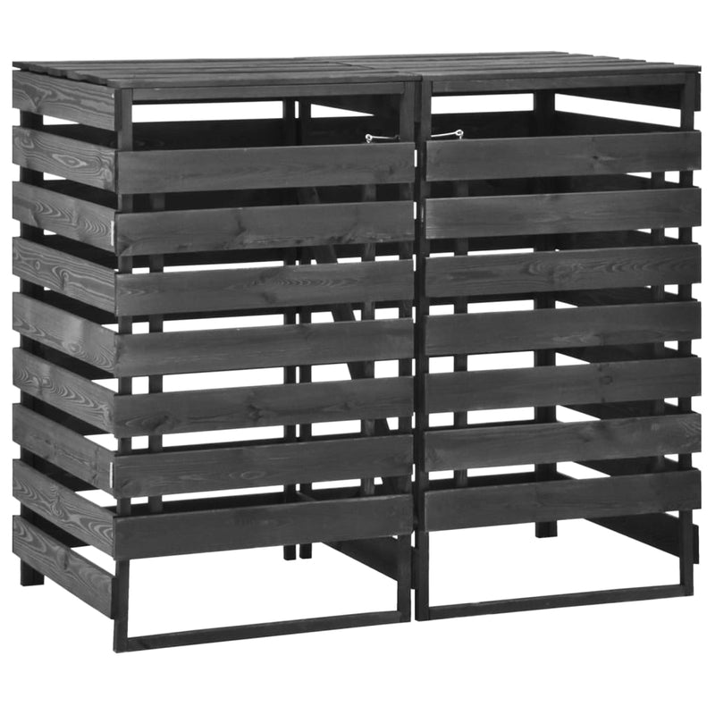 Load image into Gallery viewer, VidaXL Containerberging dubbel 140x75x121 cm geverfd grenenhout
