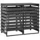 VidaXL Containerberging dubbel 140x75x121 cm geverfd grenenhout