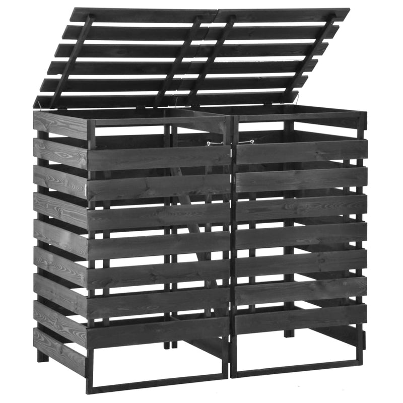 Load image into Gallery viewer, VidaXL Containerberging dubbel 140x75x121 cm geverfd grenenhout
