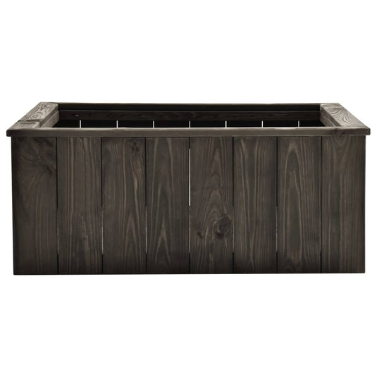 VidaXL Plantenbak verhoogd 74x77x30 cm massief grenenhout grijs