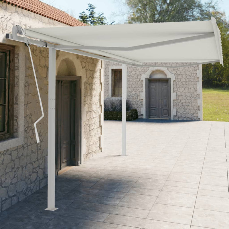 Load image into Gallery viewer, Vidaxl luifelpaalset 450x245 cm ijzer wit
