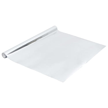Vidaxl meubelfolie zelfklevend 500x90 cm pvc hoogglans zilverkleurig