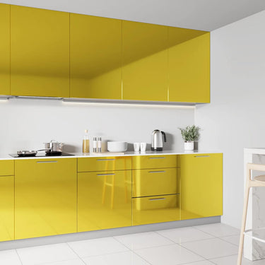 Vidaxl meubelfolie zelfklevend 500x90 cm pvc hoogglans goudkleurig