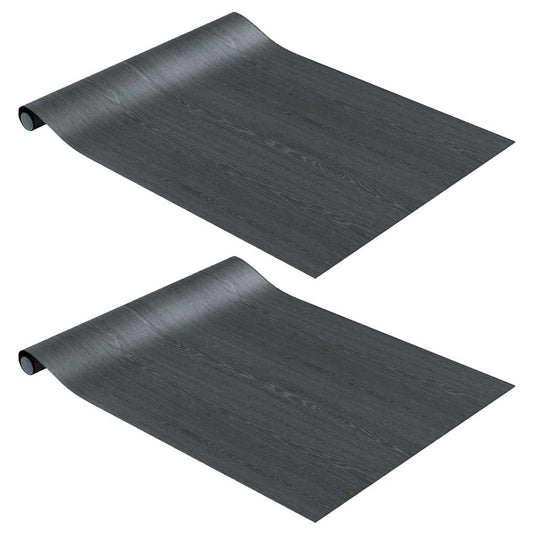 Vidaxl meubelfolies zelfklevend 2 st 500x90 cm pvc donkerhoutkleurig