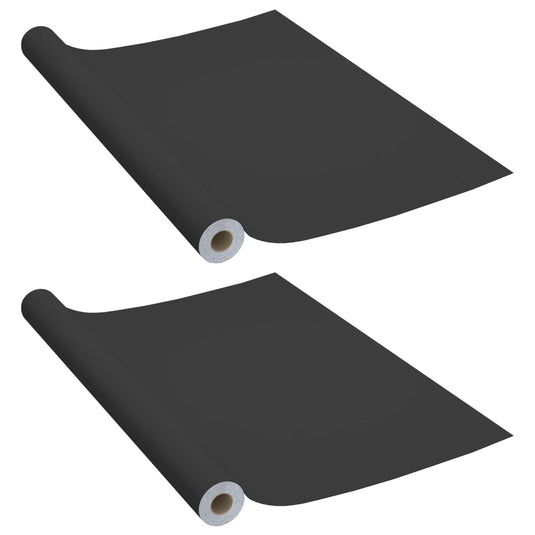 Vidaxl meubelfolies zelfklevend 2 st 500x90 cm pvc zwart